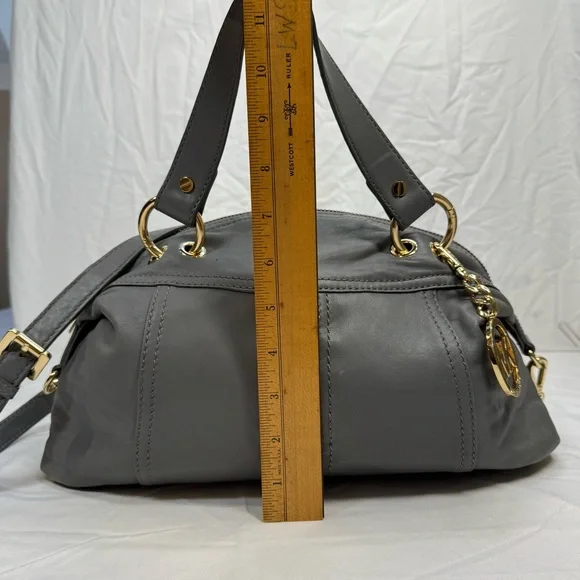 Michael Kors Charcoal Satchel with Gold Accents - Picture 12 of 15